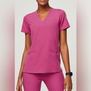 Figs electric orchid casma top size xs